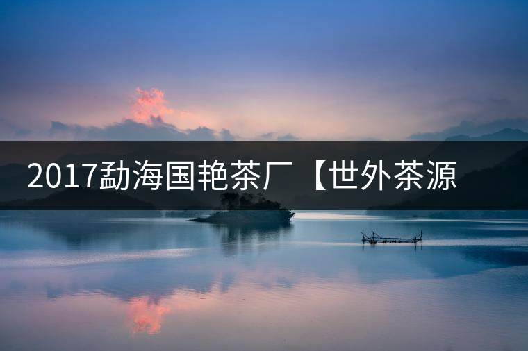 2017勐海國(guó)艷茶廠【世外茶源】古樹青餅，限量震撼上市！
