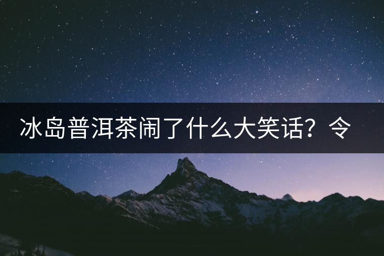 冰島普洱茶鬧了什么大笑話？令茶界人士們捧腹大笑？