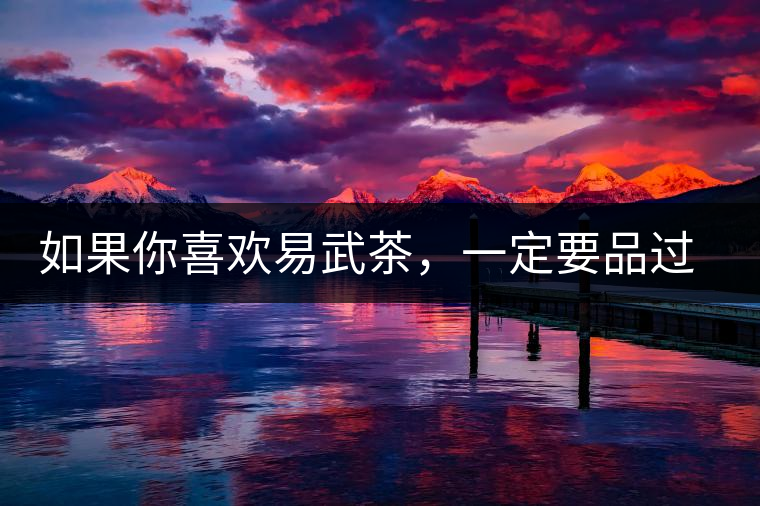 如果你喜歡易武茶，一定要品過丁家寨才知道易武的魅力