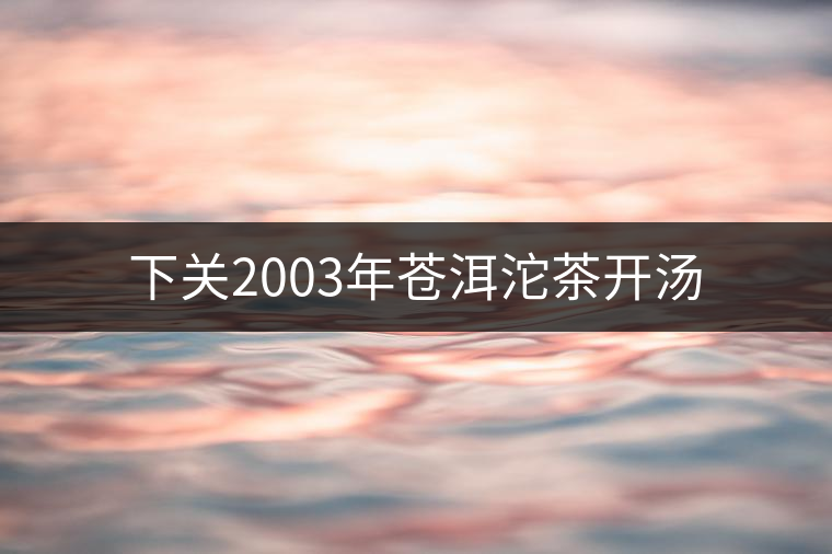 下關2003年蒼洱沱茶開湯 下關2003年蒼洱沱茶開湯