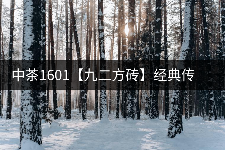 中茶1601【九二方磚】經(jīng)典傳承，巔峰即現(xiàn)