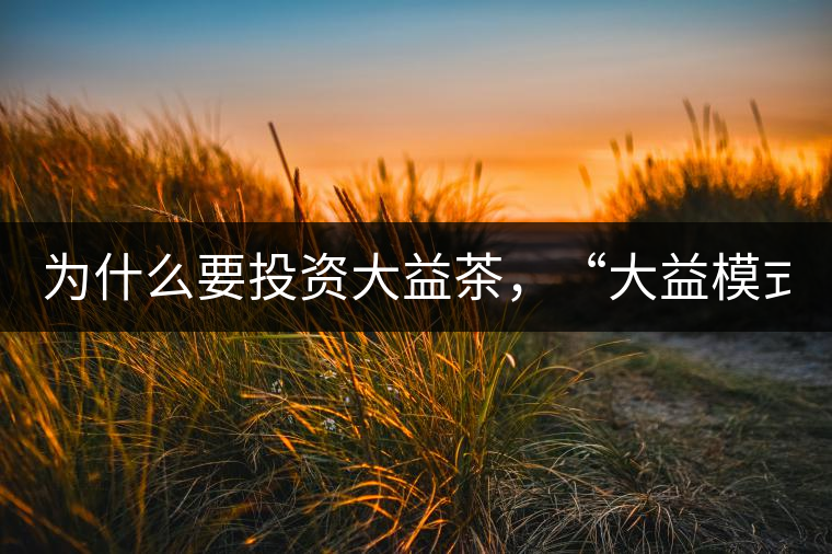 為什么要投資大益茶，“大益模式”告訴你！