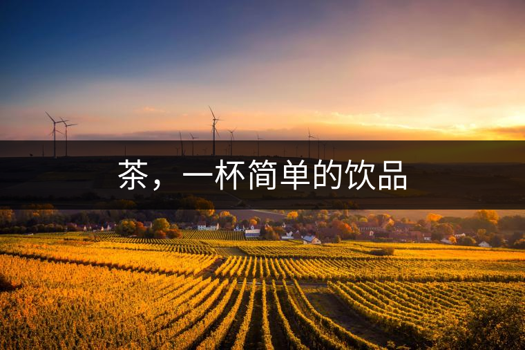 茶，一杯簡單的飲品