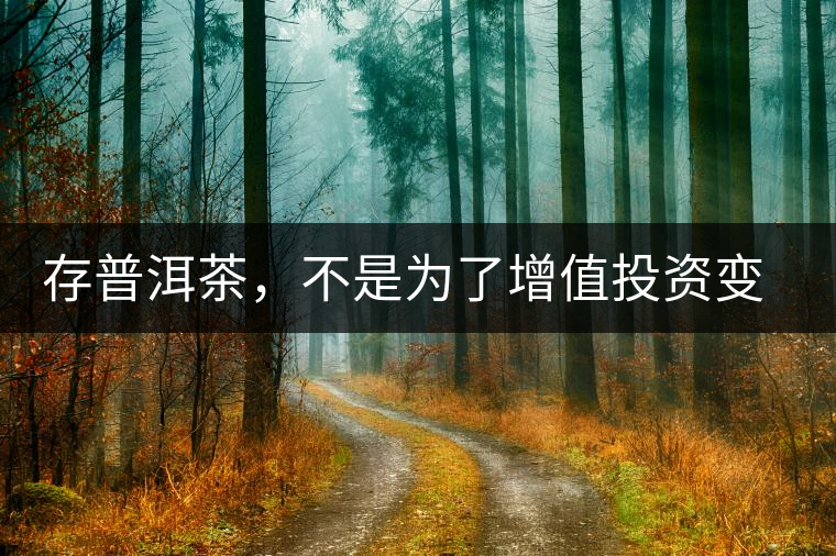 存普洱茶，不是為了增值投資變現(xiàn)，而是為了自己以后有純正的