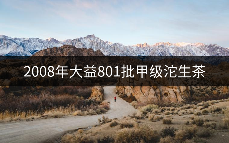 2008年大益801批甲級沱生茶 2008年大益801批甲級沱生茶