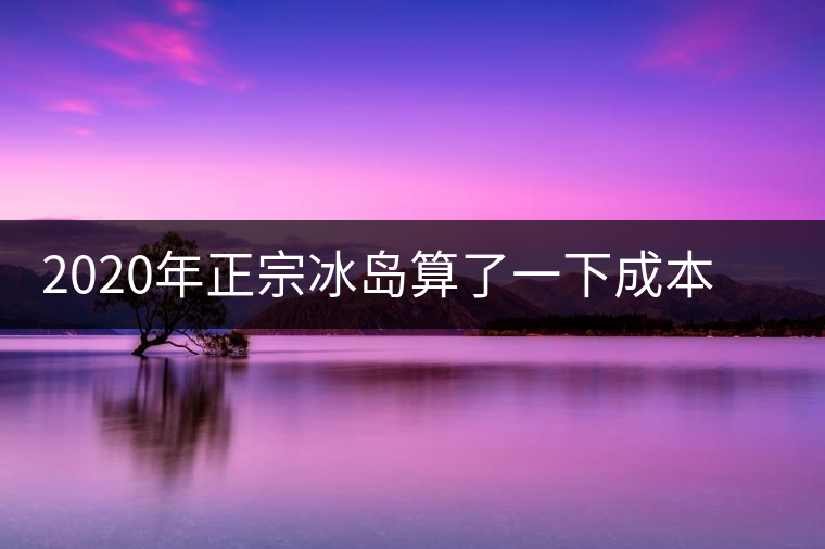 2020年正宗冰島算了一下成本，一般人真消費不起