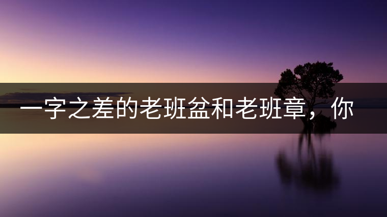 一字之差的老班盆和老班章，你能分辨嗎？