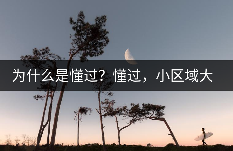 為什么是懂過(guò)？懂過(guò)，小區(qū)域大智慧