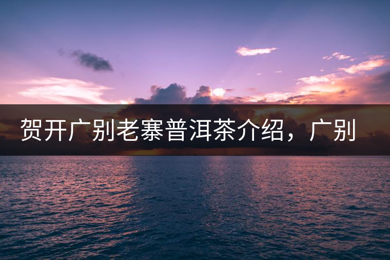 賀開廣別老寨普洱茶介紹，廣別老寨古樹茶口感特點