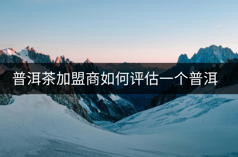 普洱茶加盟商如何評估一個(gè)普洱茶品牌是否值得加盟？