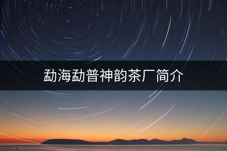 勐海勐普神韻茶廠簡(jiǎn)介