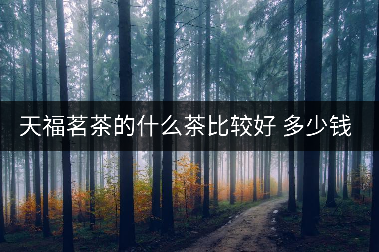 天福茗茶的什么茶比較好 多少錢一斤
