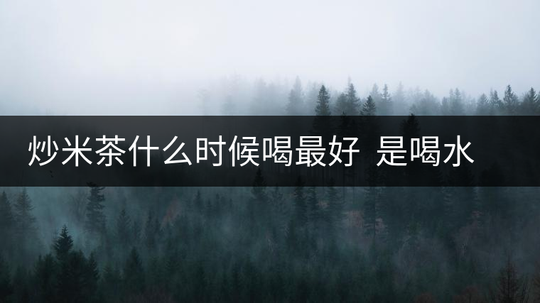 炒米茶什么時候喝最好  是喝水還是吃米