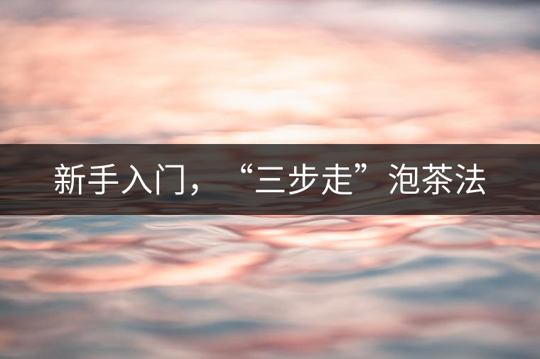 新手入門，“三步走”泡茶法