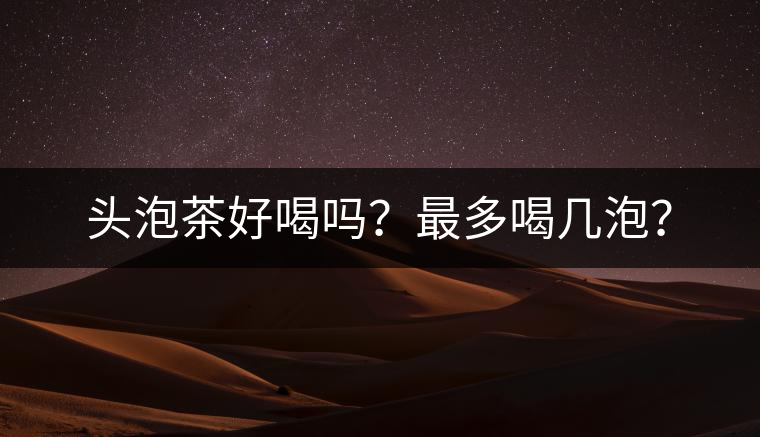 頭泡茶好喝嗎？最多喝幾泡？