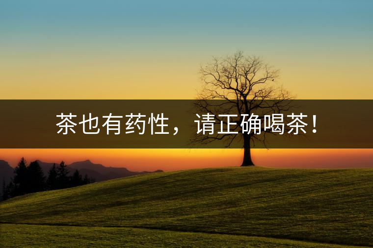 茶也有藥性，請正確喝茶！