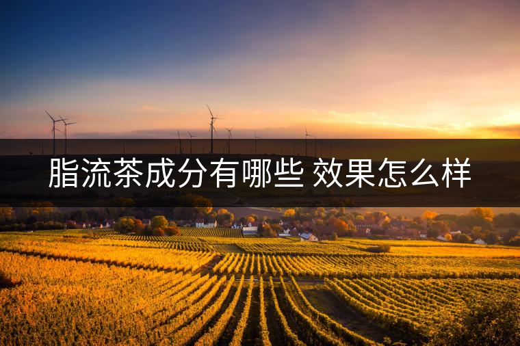 脂流茶成分有哪些 效果怎么樣 脂流茶成分有哪些 效果怎么樣