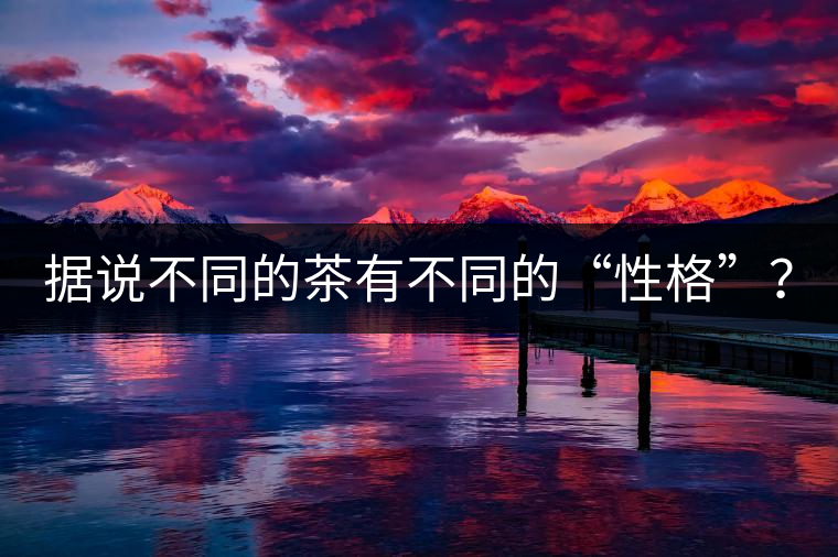 據(jù)說不同的茶有不同的“性格”？