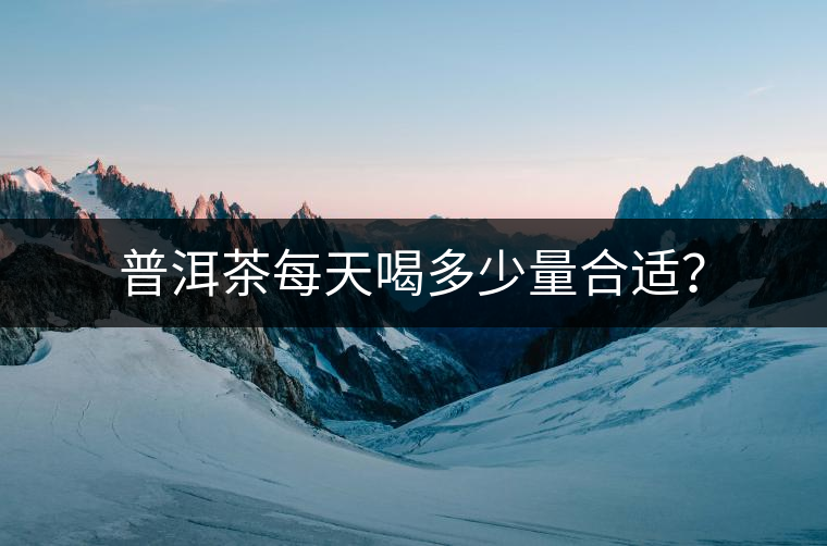 普洱茶每天喝多少量合適？