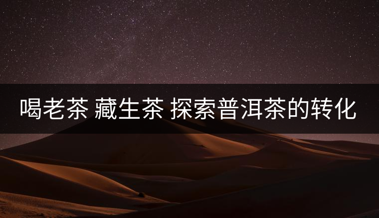 喝老茶 藏生茶 探索普洱茶的轉化史 喝老茶 藏生茶 探索普洱茶的轉化史