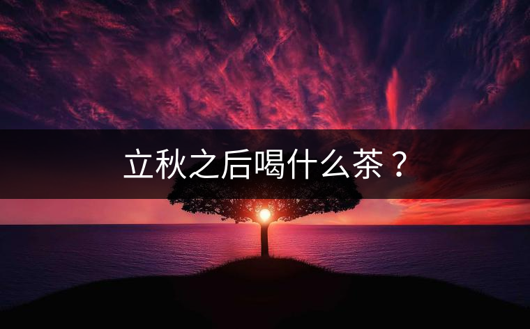 立秋之后喝什么茶 ？