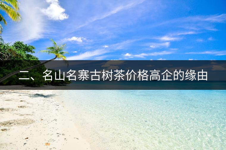 二、名山名寨古樹茶價格高企的緣由