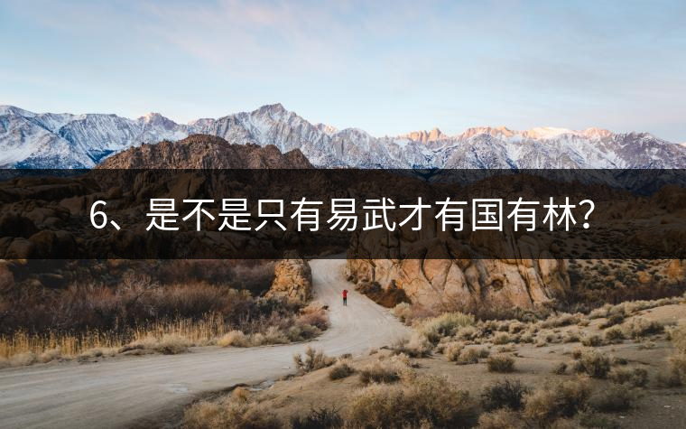6、是不是只有易武才有國有林？