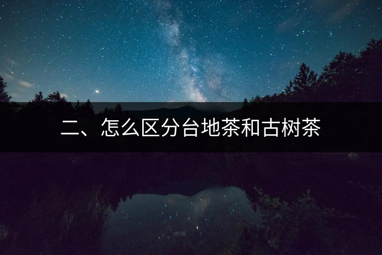 二、怎么區(qū)分臺地茶和古樹茶