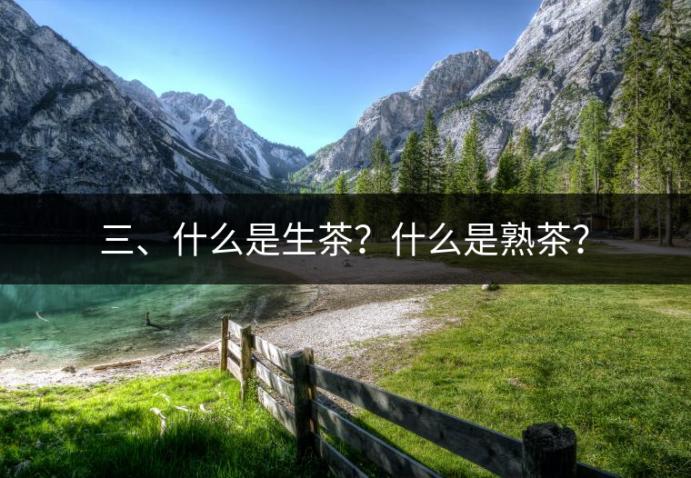 三、什么是生茶？什么是熟茶？