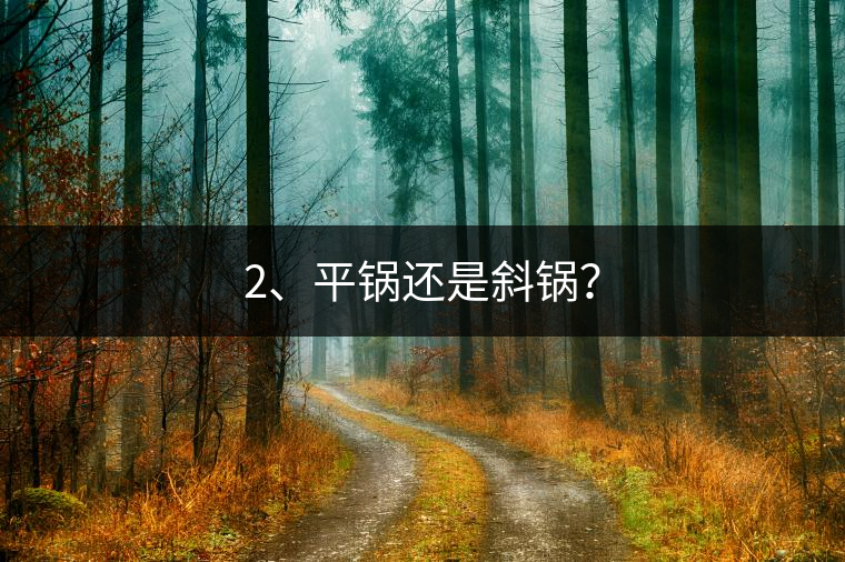 2、平鍋還是斜鍋？