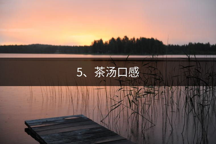 5、茶湯口感