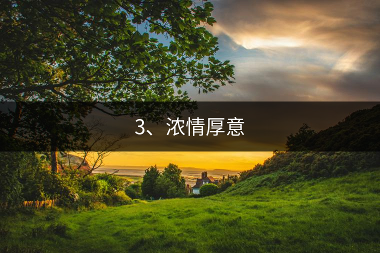 3、濃情厚意