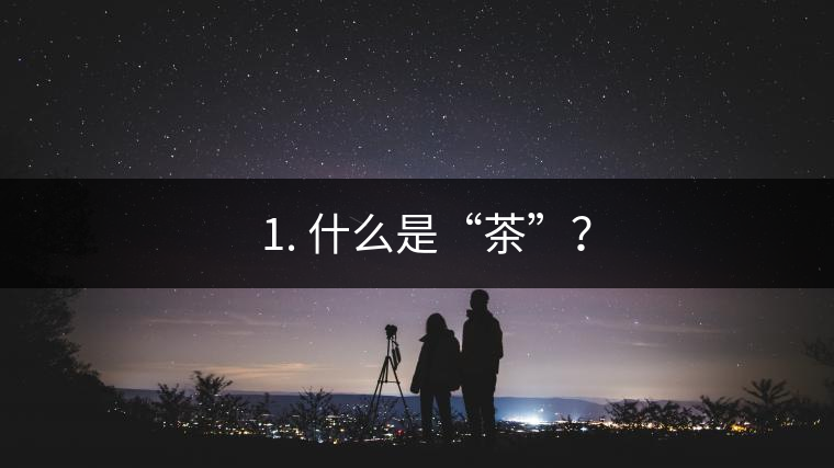 ? 1. 什么是“茶”？
