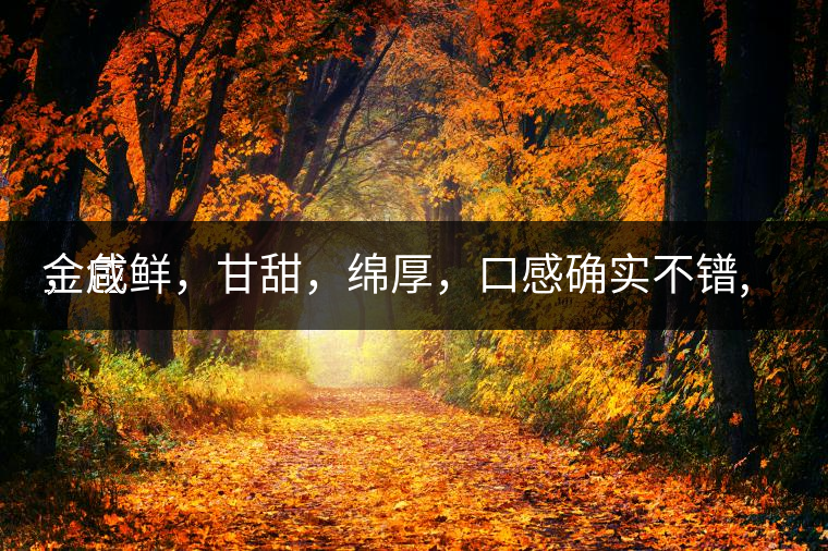 金色
，咸鮮，甘甜，綿厚，口感確實不鐠,還有上升空間。